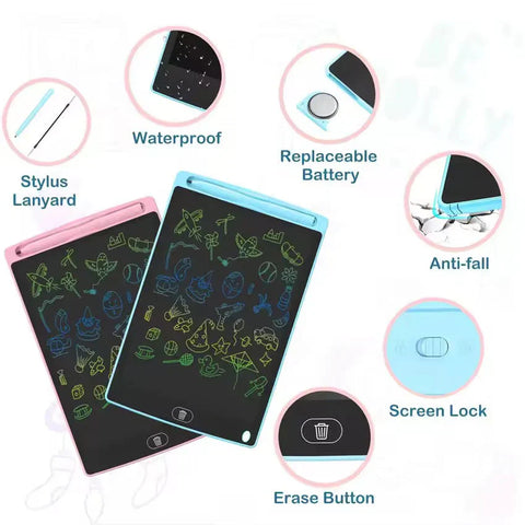 12-Inch LCD Writing Tablet – Reusable Color Screen Drawing & Writing Pad