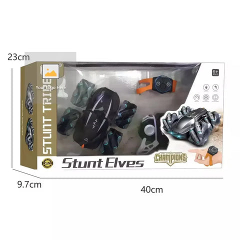 2-in-1 Remote Control Stunt Car with Watch & Remote – 4WD Off-Road Acrobatic Toy