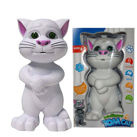 Talking Tom Cat Toy For Kids (White And Black)