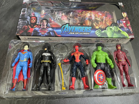 Avengers Action Figures – Pack of 5 (Box Set