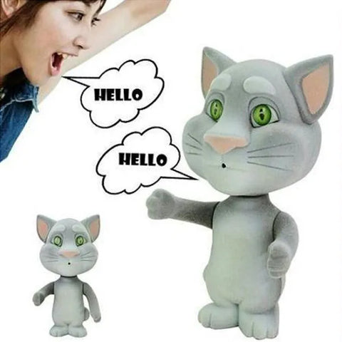 Talking Tom Cat Toy For Kids (White And Black)