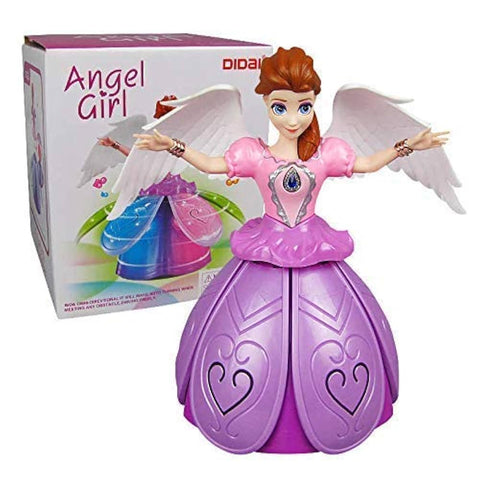 Angel Girl Musical Fairy Doll Toy with Dancing & 360 Degree Rotation