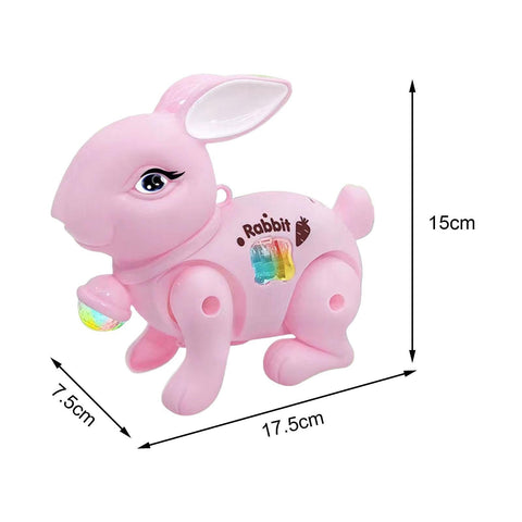 Cute Bunny Rabbit With Soft Sound, Bright Light And Jumping