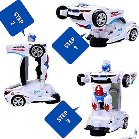 Auto Robot Car For Kids - White - 20 cm