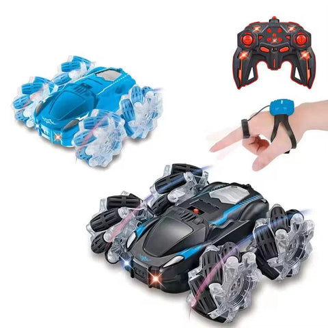 2-in-1 Remote Control Stunt Car with Watch & Remote – 4WD Off-Road Acrobatic Toy