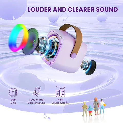 Kids Bluetooth Speaker System with 1 Wireless Mic