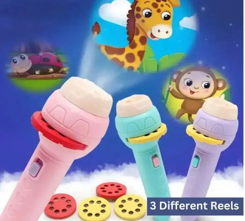 Projector Flashlight Torch for Kids – 3 Reel with 24 Fun Random Images Box Pack