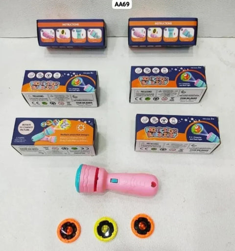 Projector Flashlight Torch for Kids – 3 Reel with 24 Fun Random Images Box Pack