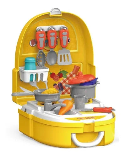 Little Chef Cooking Backpack for Kids 25 Pieces Set Kitchen