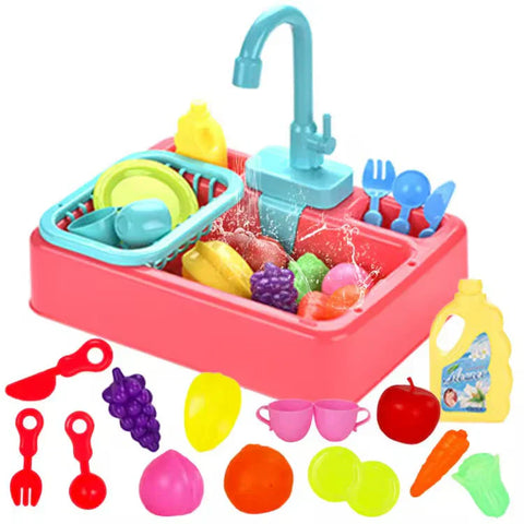 Kids Kitchen Sink Toy – Electric Pretend Play Set