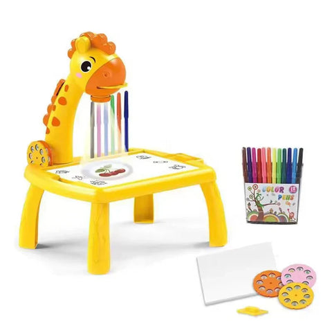 3-in-1 Giraffe LED Projector Drawing Table for Kids