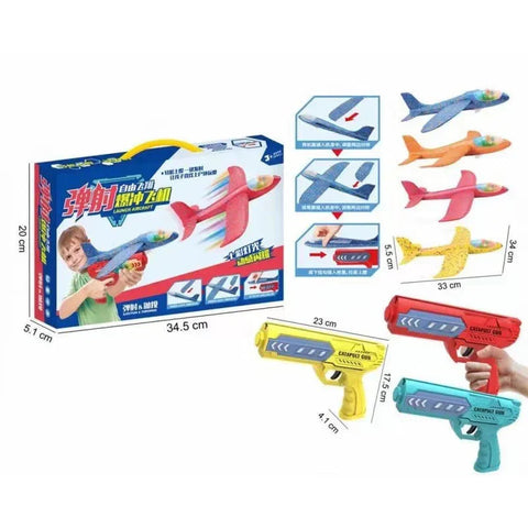 2 in 1 EPP Foam Airplane Launcher - Outdoor Glider Toy for Kids