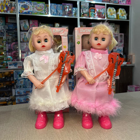 Angel Baby Guitar Playing Swing Doll Toys For Girls