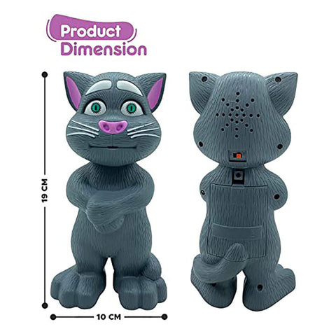 Talking Tom Cat Toy For Kids (White And Black)