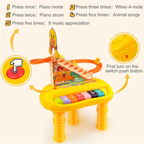 Multi-function Track Duck Piano Set